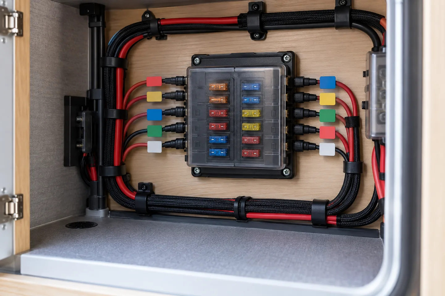 Caja de fusibles de 12 V en camper: planificación segura
