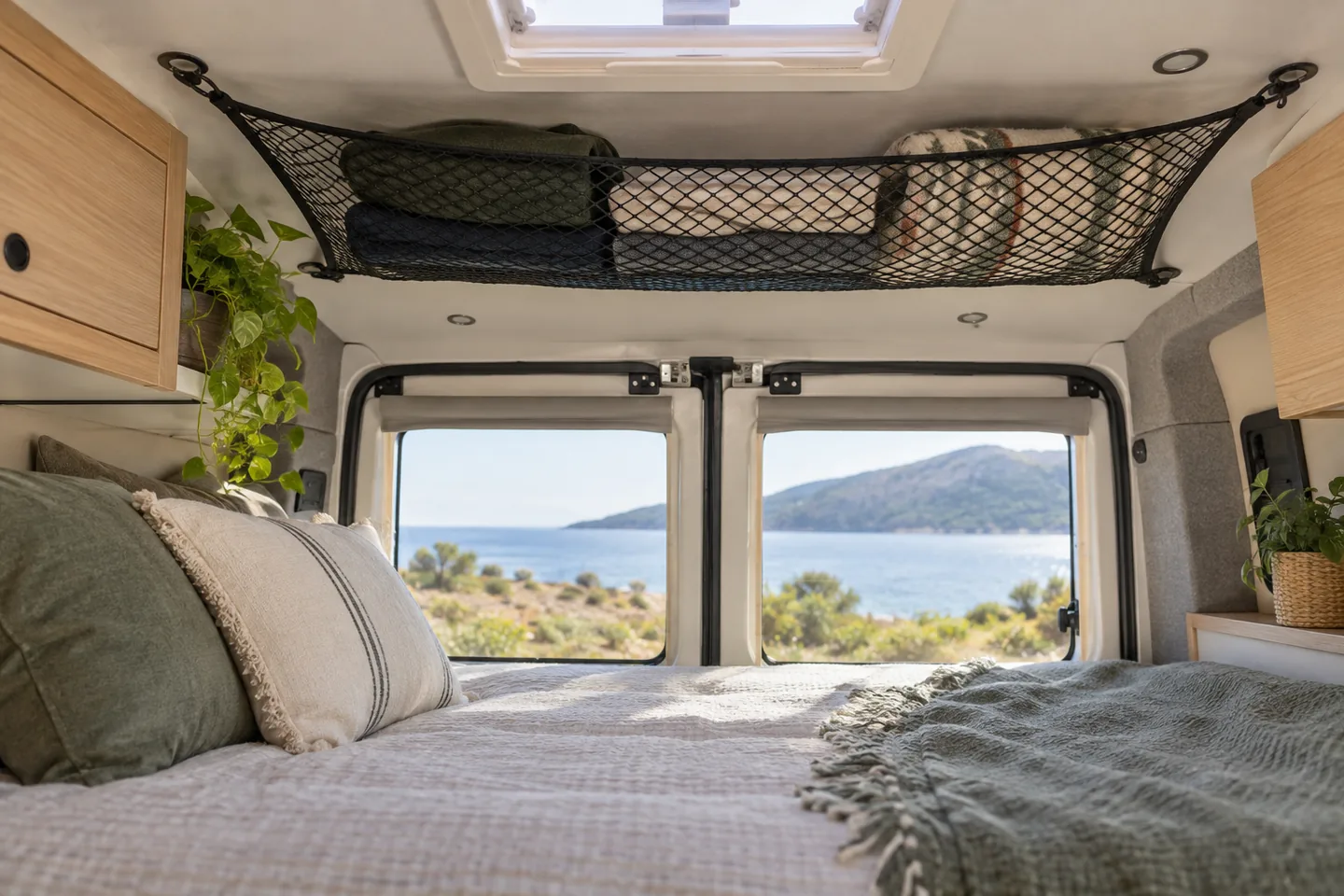 Red de techo para camper: carga ligera y seguridad